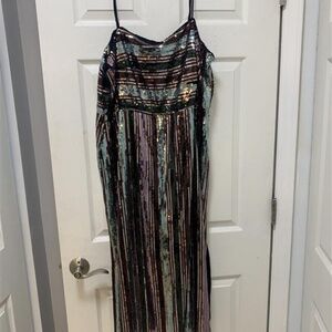 Eloquii Striped Sequin Slip Dress - 18